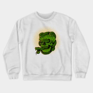 Green skull snake Crewneck Sweatshirt